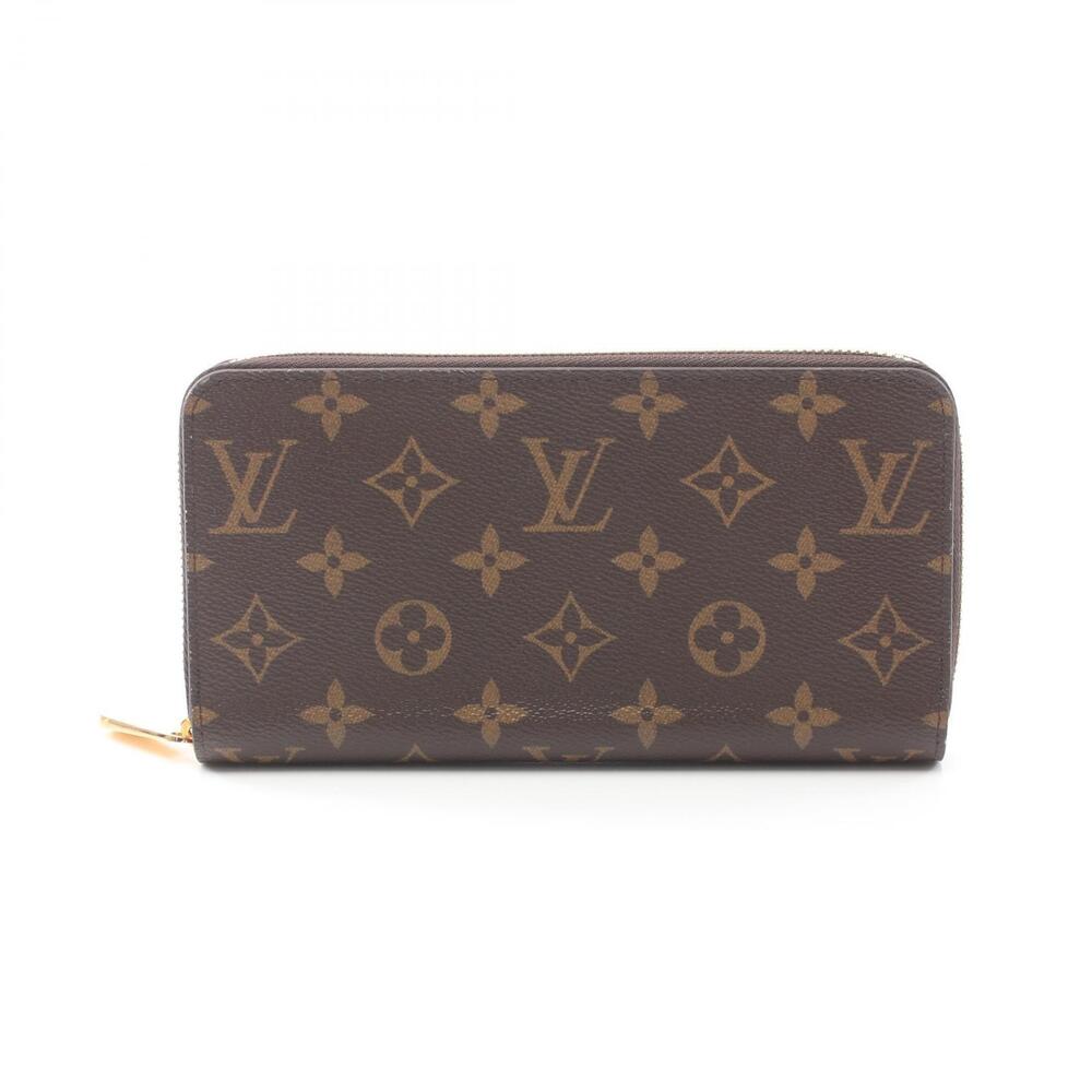 Louis Vuitton Zippy Wallet Monogram Round Long Canvas Fuschia Pink Brown
